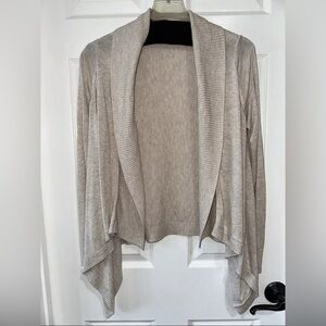 H&M Women's Small Open Front Long Sleeve Cardigan Oatmeal Beige - SEE NOTE